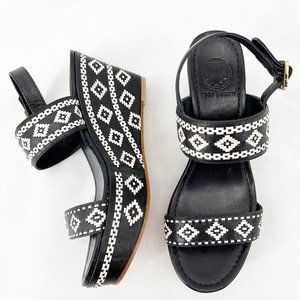 Tory burch reena mid wedge platform sandals~NWOT~8.5